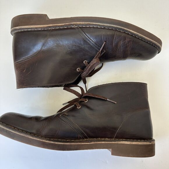 Clarks Men’s Bushacre 2 Beeswax Chukka Boots Brown Leather Lace Up Size 13 M - Picture 9 of 9